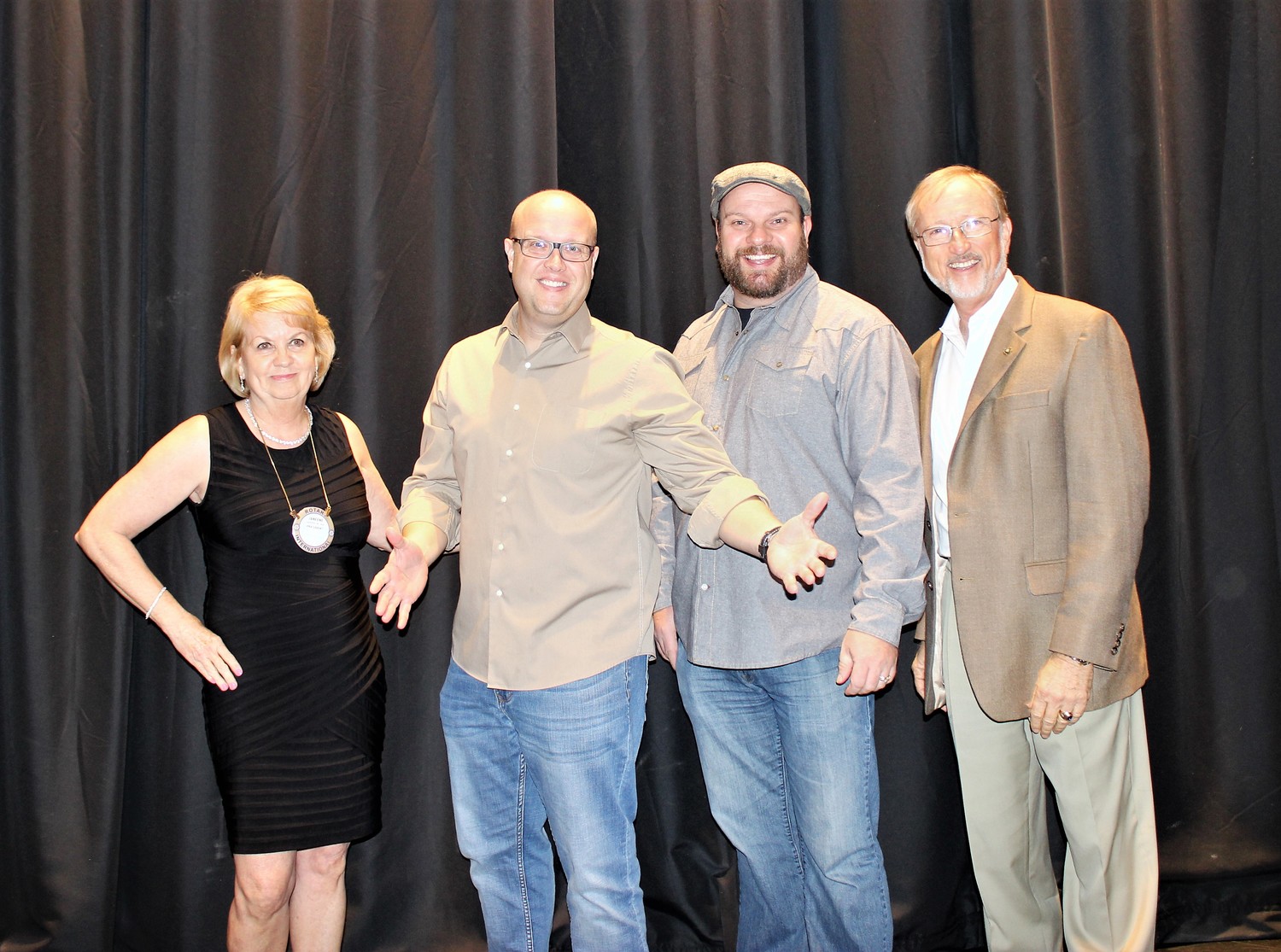Janeene Hart, Danny Johnson, Paul Jensen and Waine Banyas gather at last year’s Comedy for a Cause fundraising event. This year’s event is taking place Saturday, April 21, at University of North Florida’s Robinson Theater.